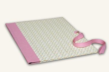 Preview: Schnellhefter Pappe, feminin,rosa Blüten